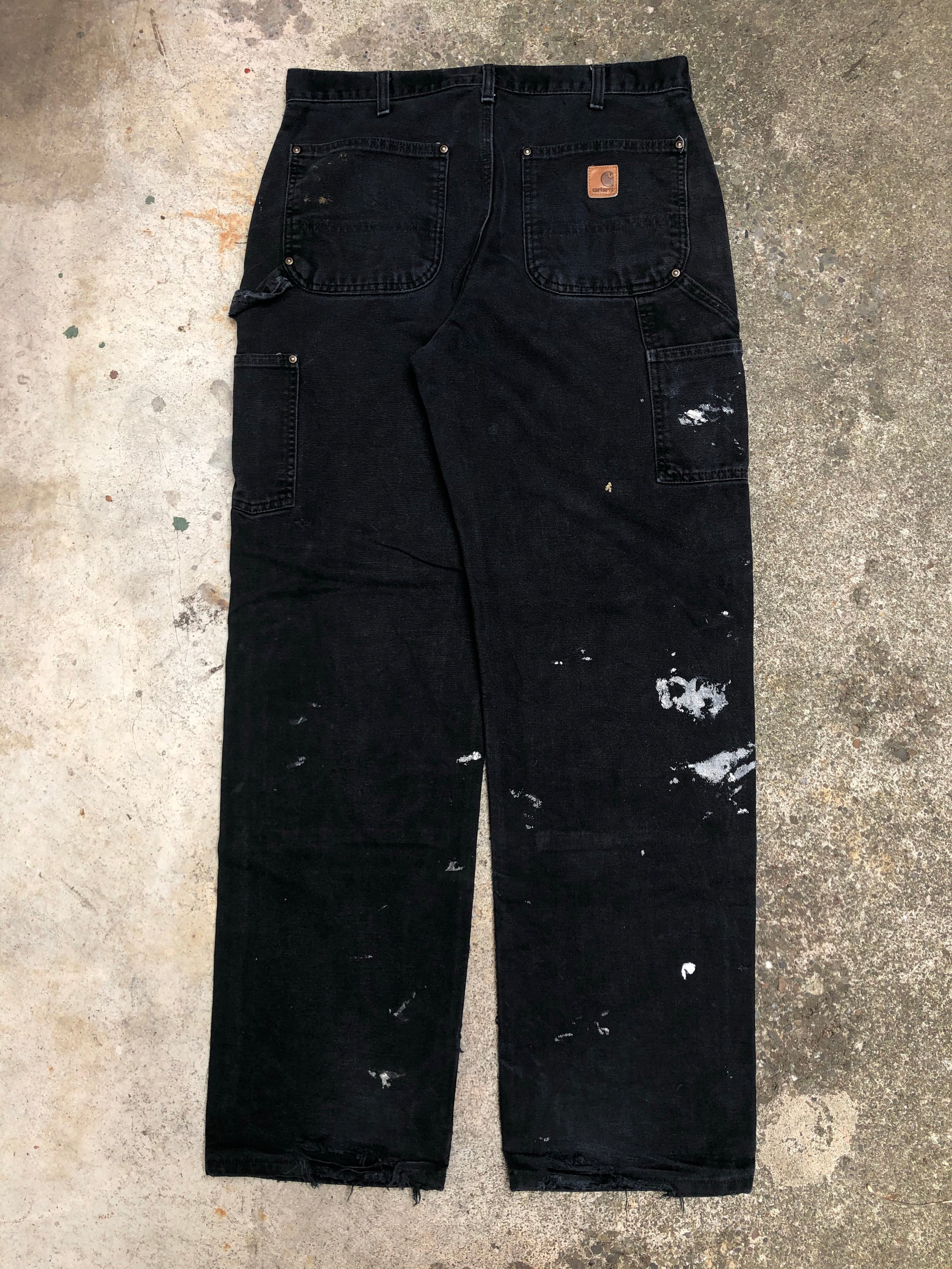 Carhartt B136 Black Double Front Knee Work Pants (33X32)