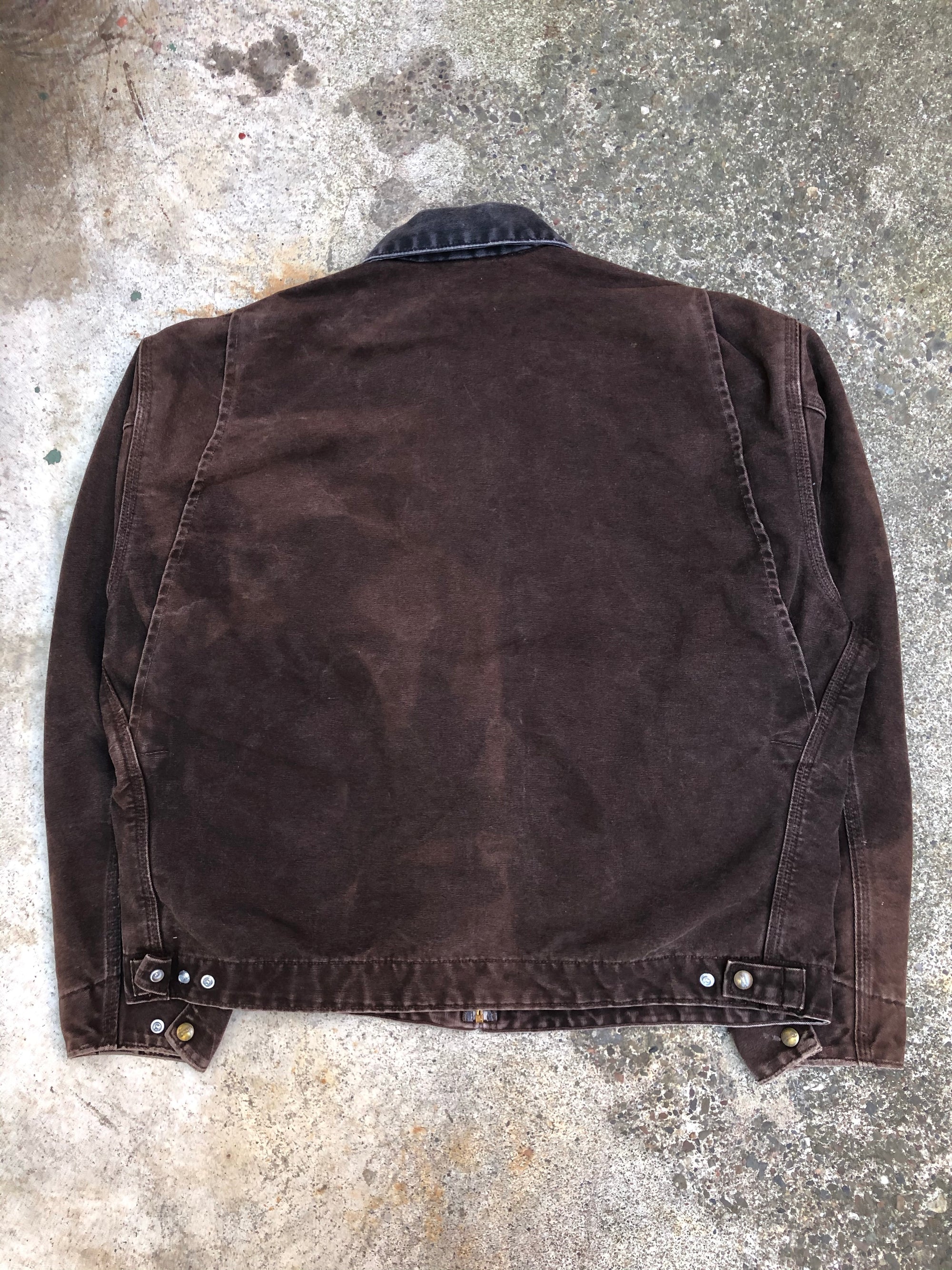 1990s Carhartt Faded Dark Brown Lined Work Jacket (XL)