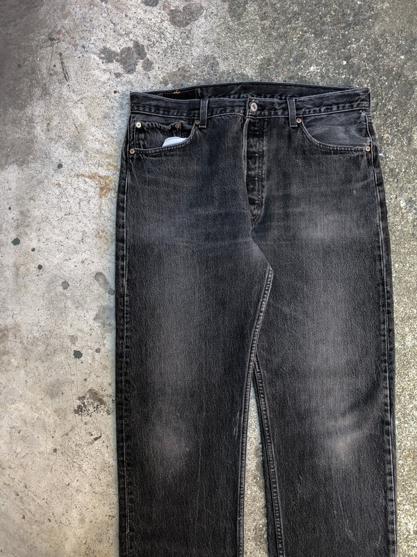 1990s Levis Repaired Faded Black 501 (34X30)