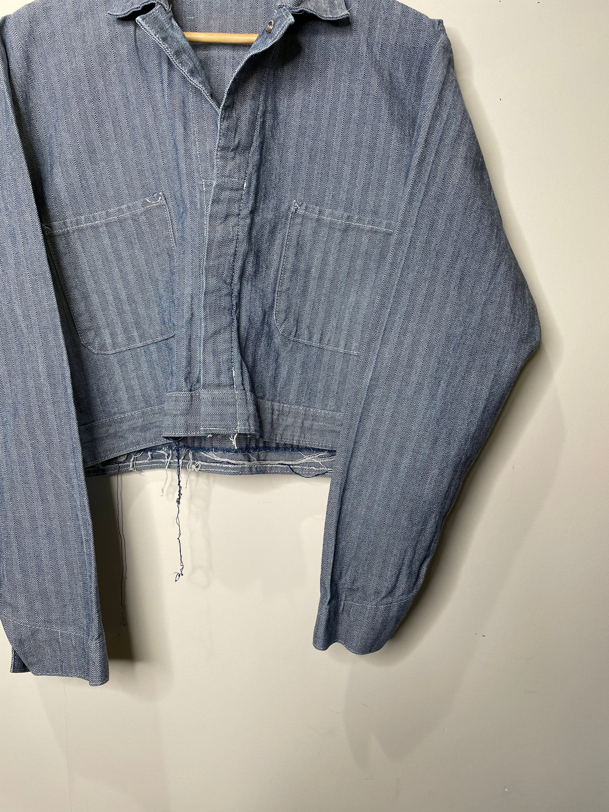 1970s/80s HBT Cropped Coverall Jacket (S/M)