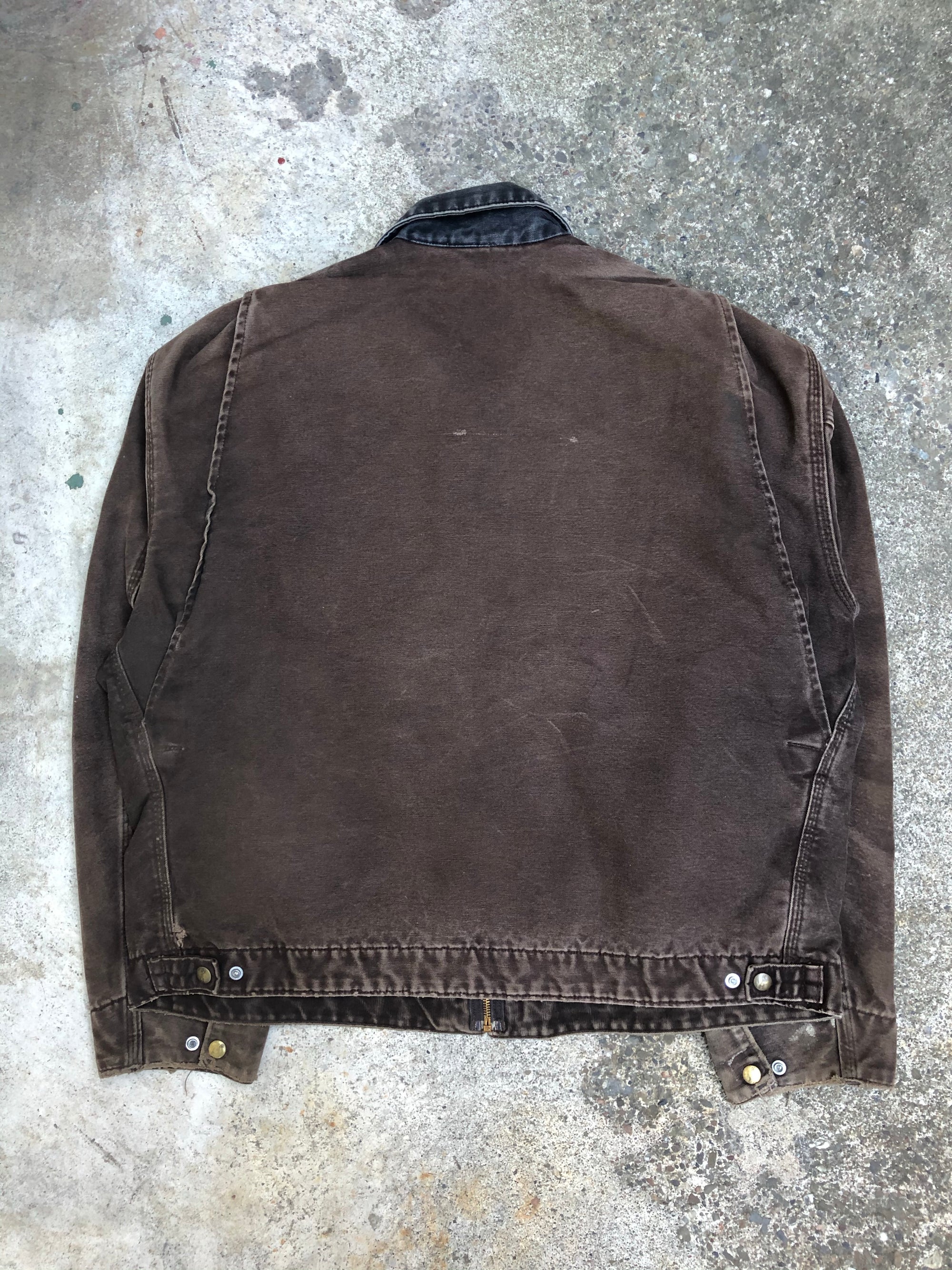 1990s Carhartt Faded Dark Brown Lined Work Jacket (XL)