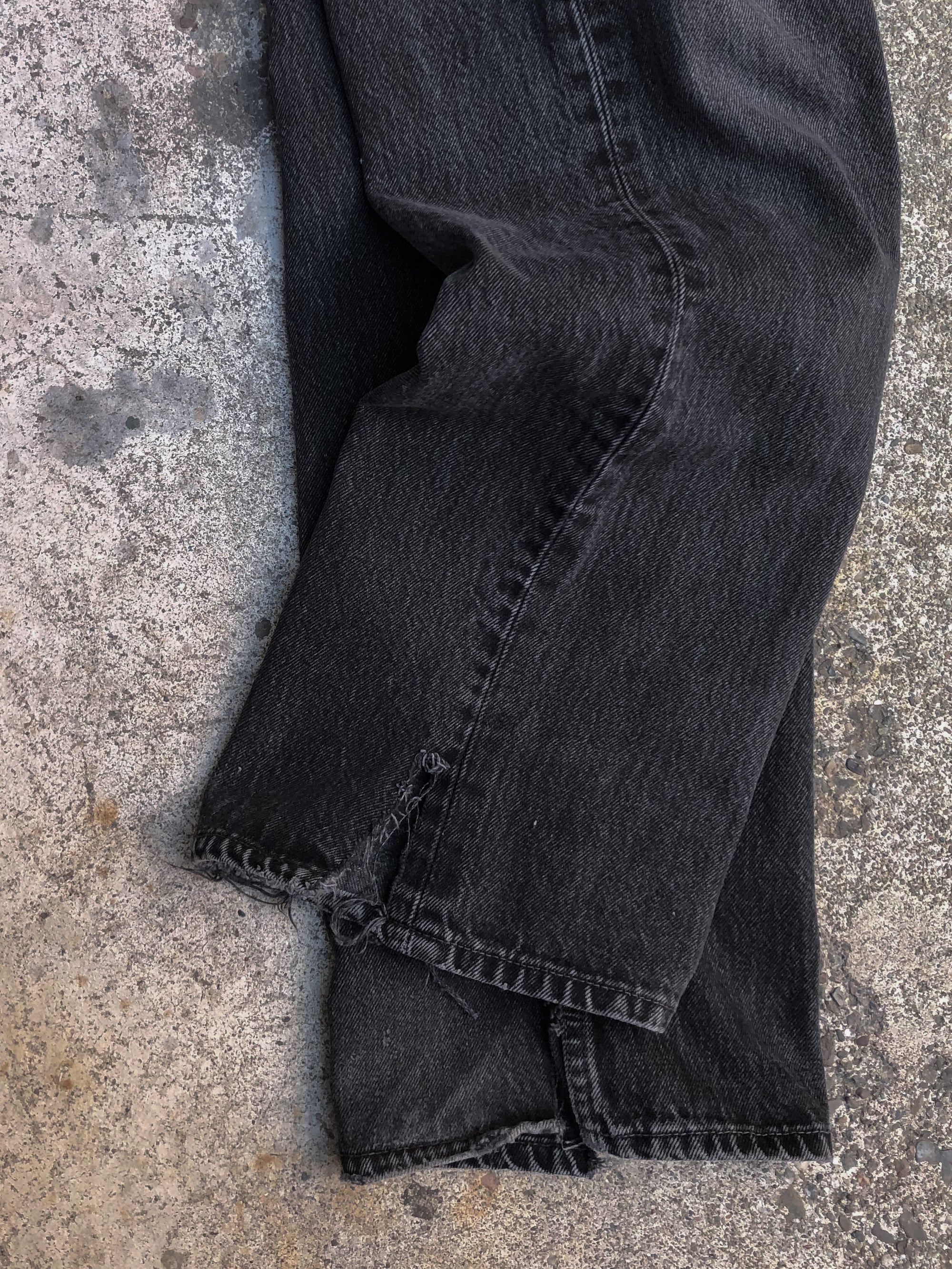 1990s Levis Faded Black 501 Split Hem (34X30)