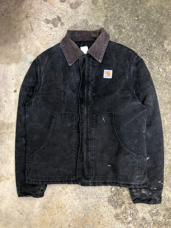 1990s Carhartt Faded Black Quilted Arctic Jacket (L)