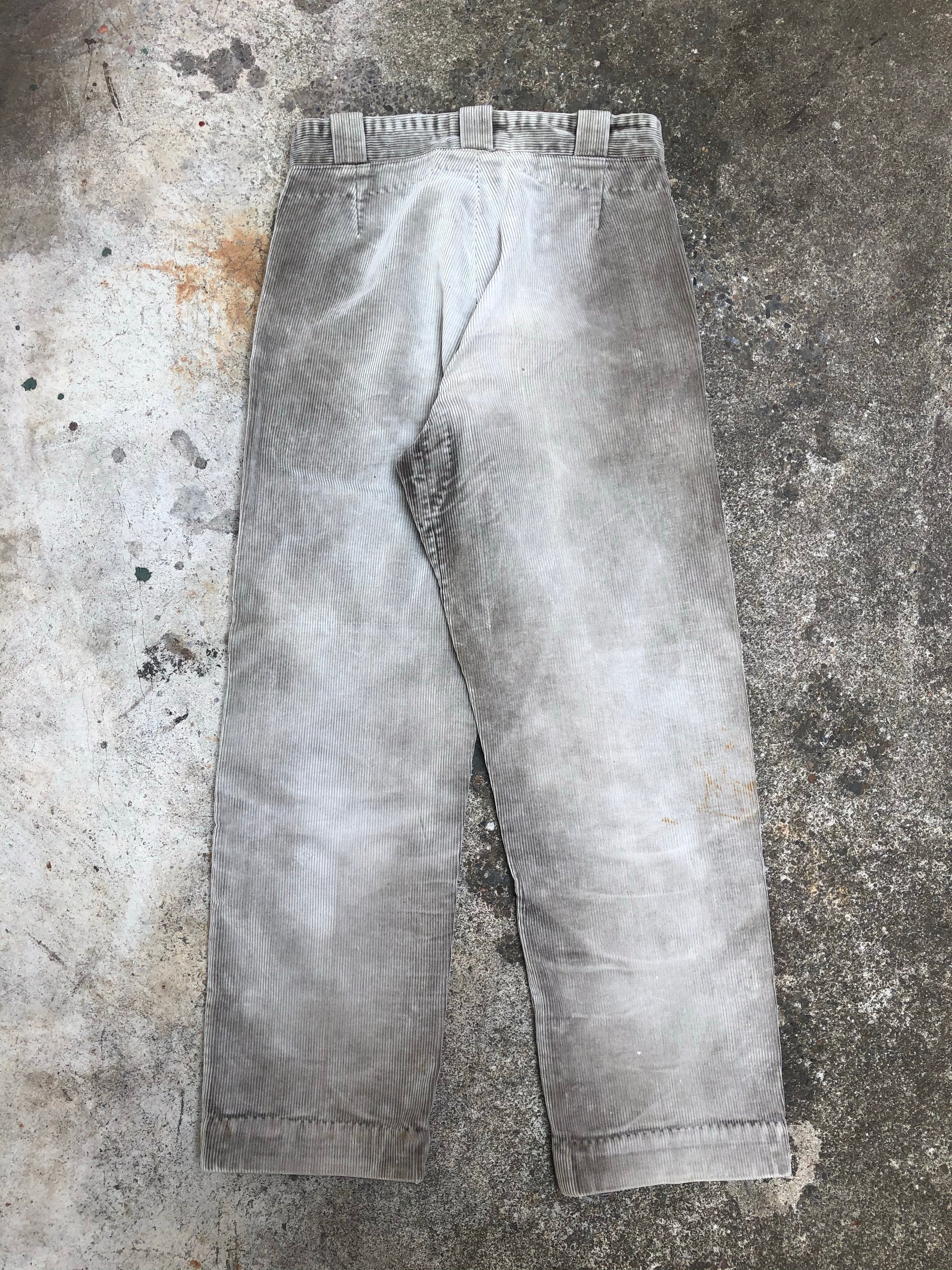 1940s/1950s French Corduroy Patched Work Pants (31X30)