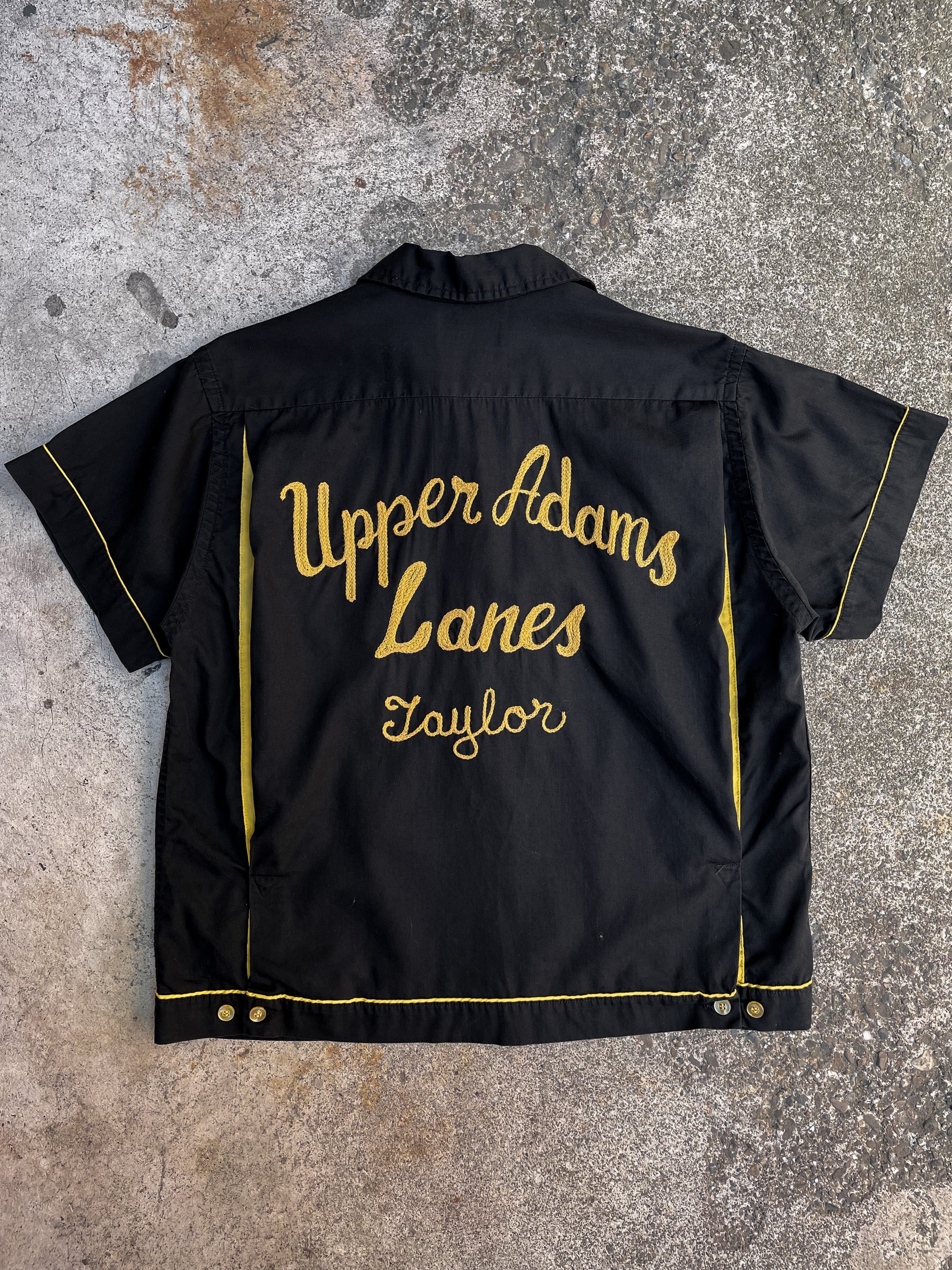 1960s “Upper Adams Lanes” Chain Stitched Bowling Shirt