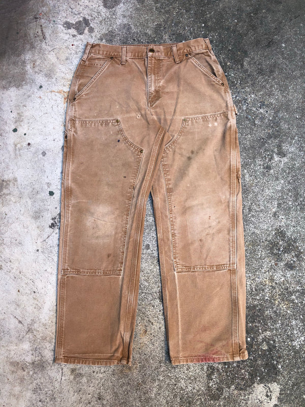 Carhartt B136 Tan Double Front Knee Work Pants (32X29)