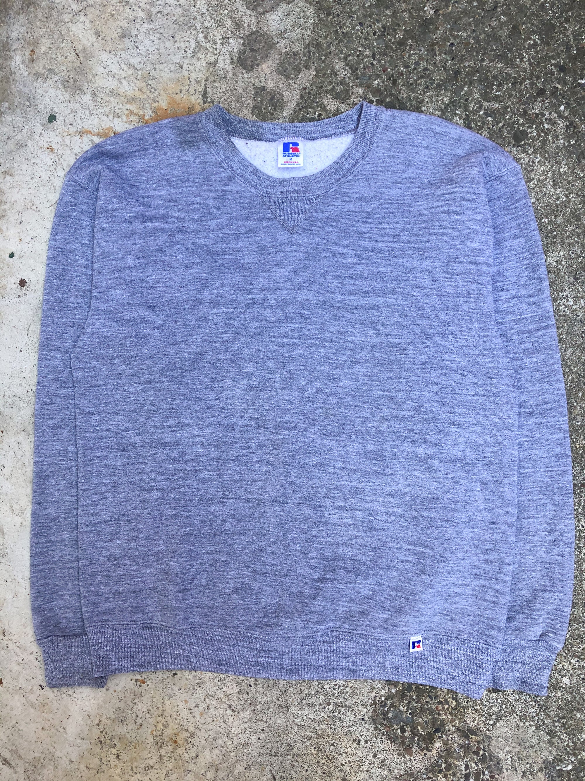 1980s Russell Heather Grey Blank Sweatshirt (S/M)