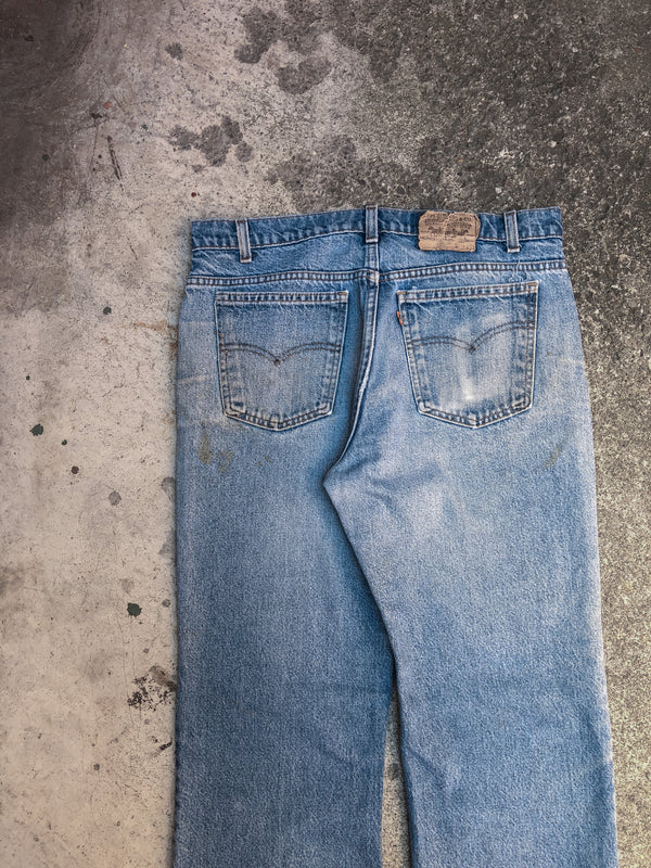 1980s Orange Tab Levis Faded Blue 517 (34X30)