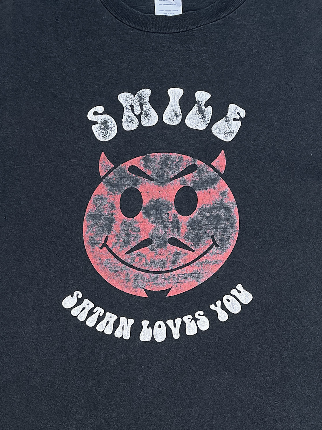 Early 00s “Satan Loves You” Faded Tee (L/XL)