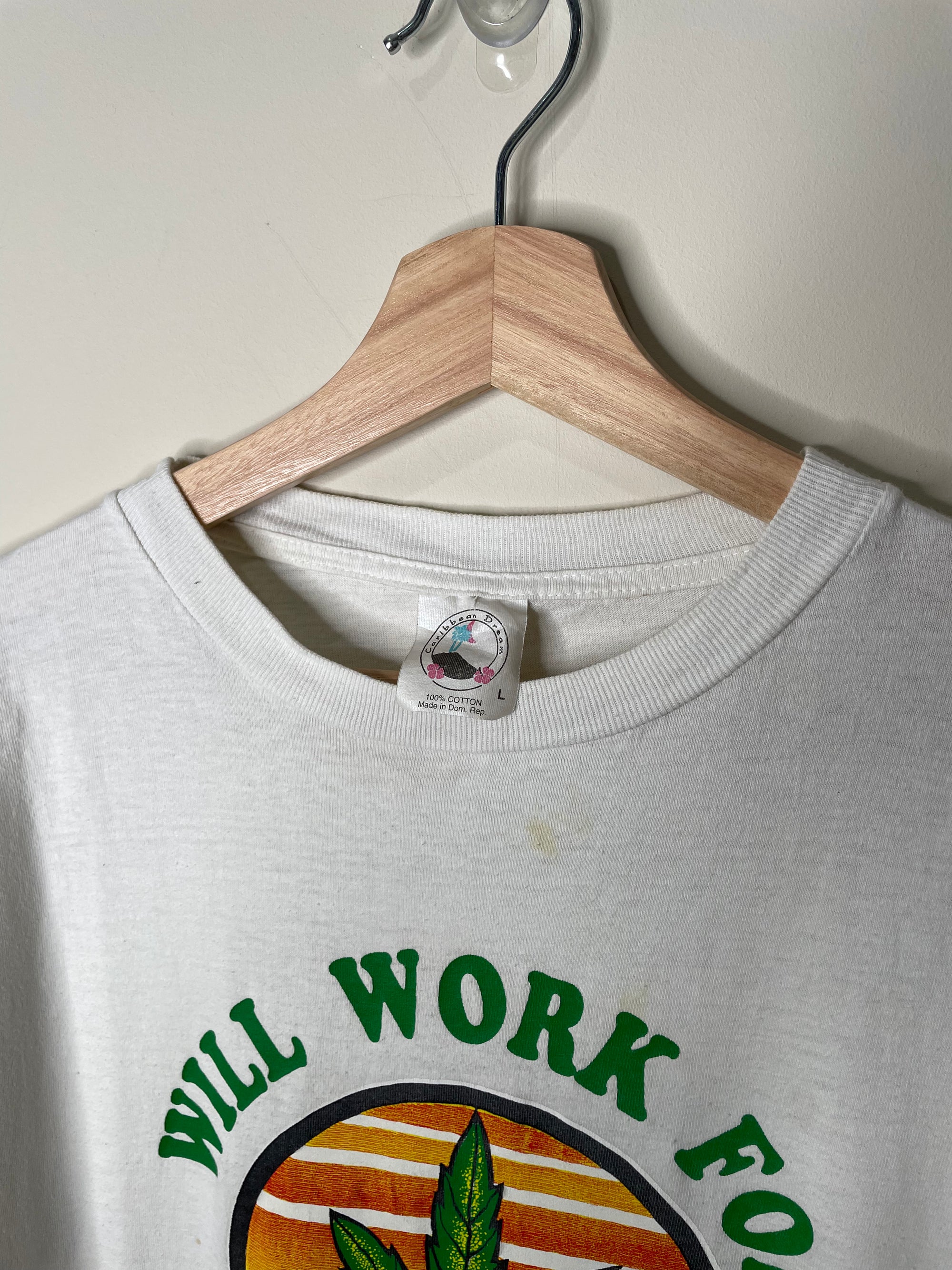 1990s “Will Work For Weed!” Tee (M)