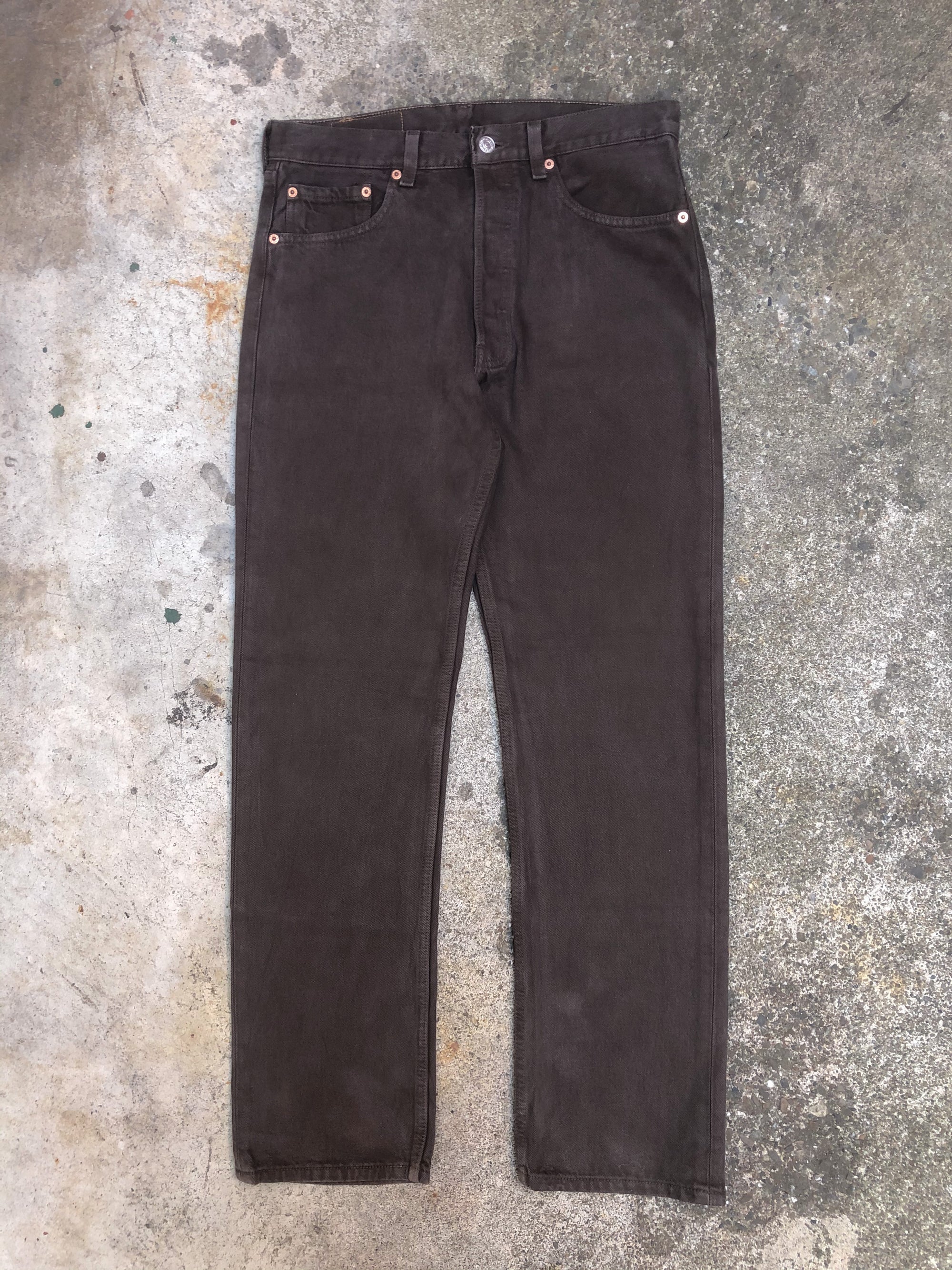 1990s Levis Faded Chocolate Brown 501 (31X29)