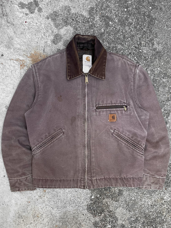 Carhartt Faded Firewood Brown Lined Work Jacket (S)