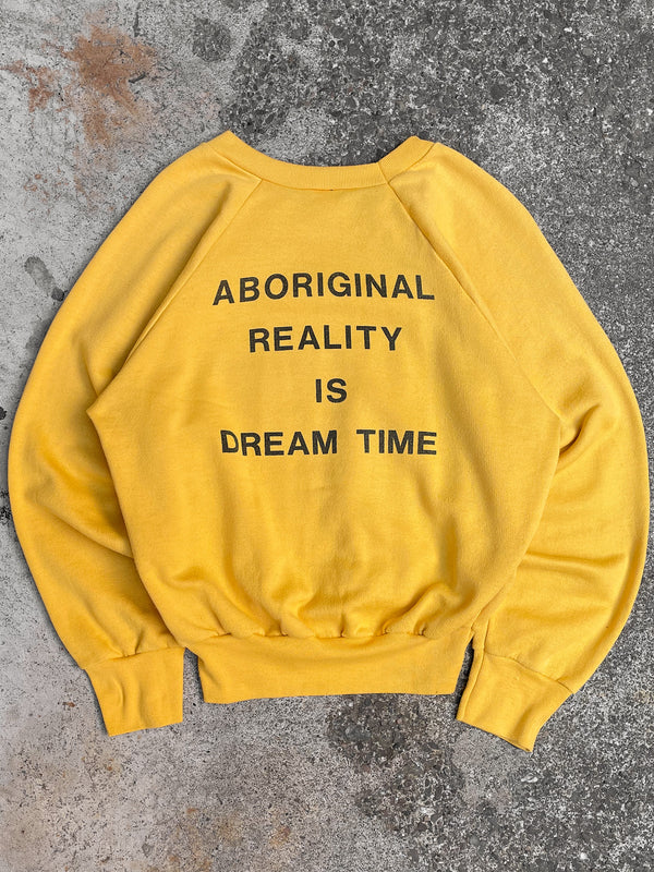 1980s “Aboriginal Reality Is Dream Time” Raglan Sweatshirt (XS/S)