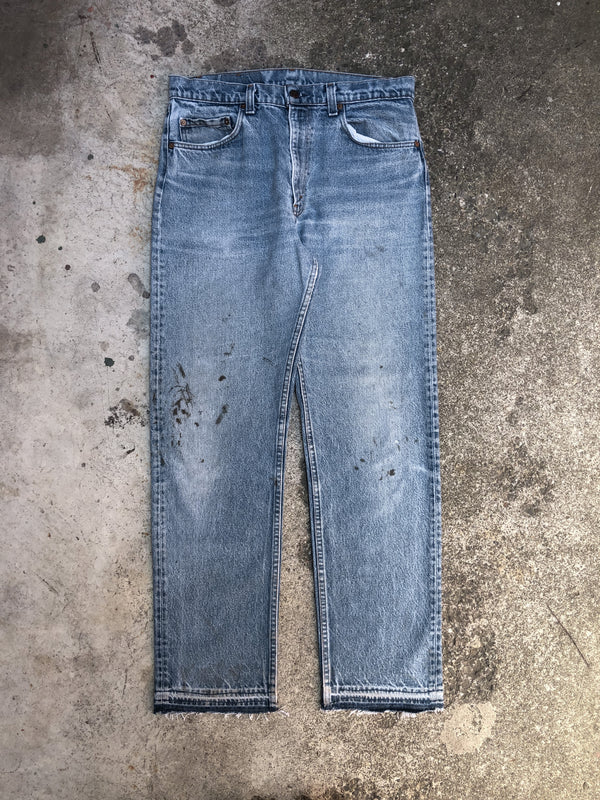 1980s Levis Faded Blue 505 Released Hem (32X30)