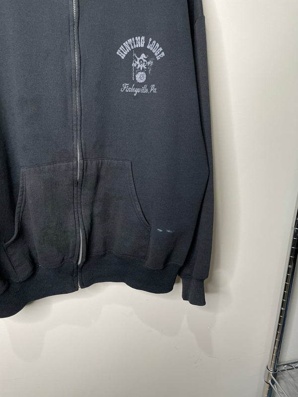 1990s “Hunting Lodge” Zip Up Hoodie (L/XL)