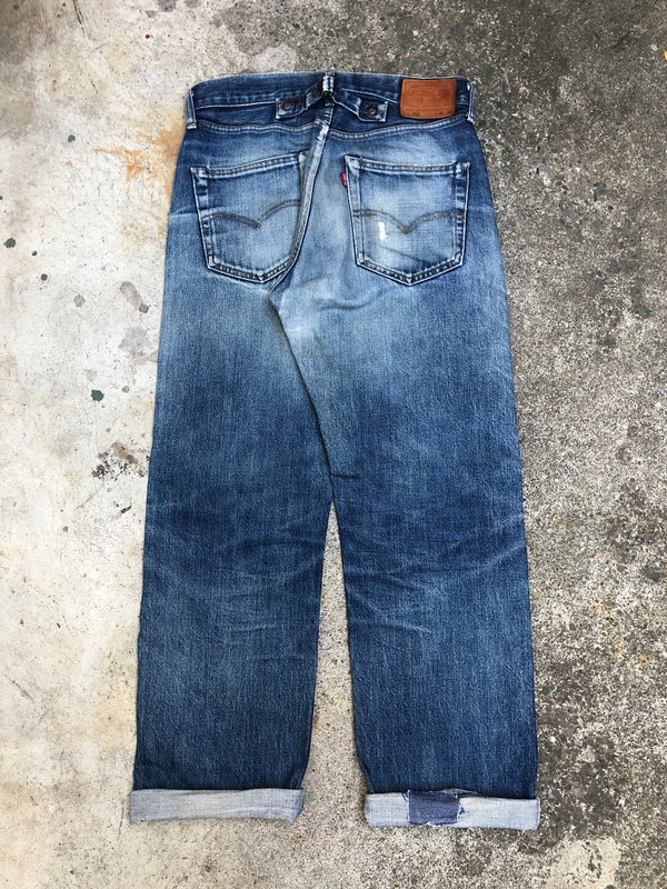 1990s Sashiko Repaired Japanese Selvedge Levis 702 (30X29)