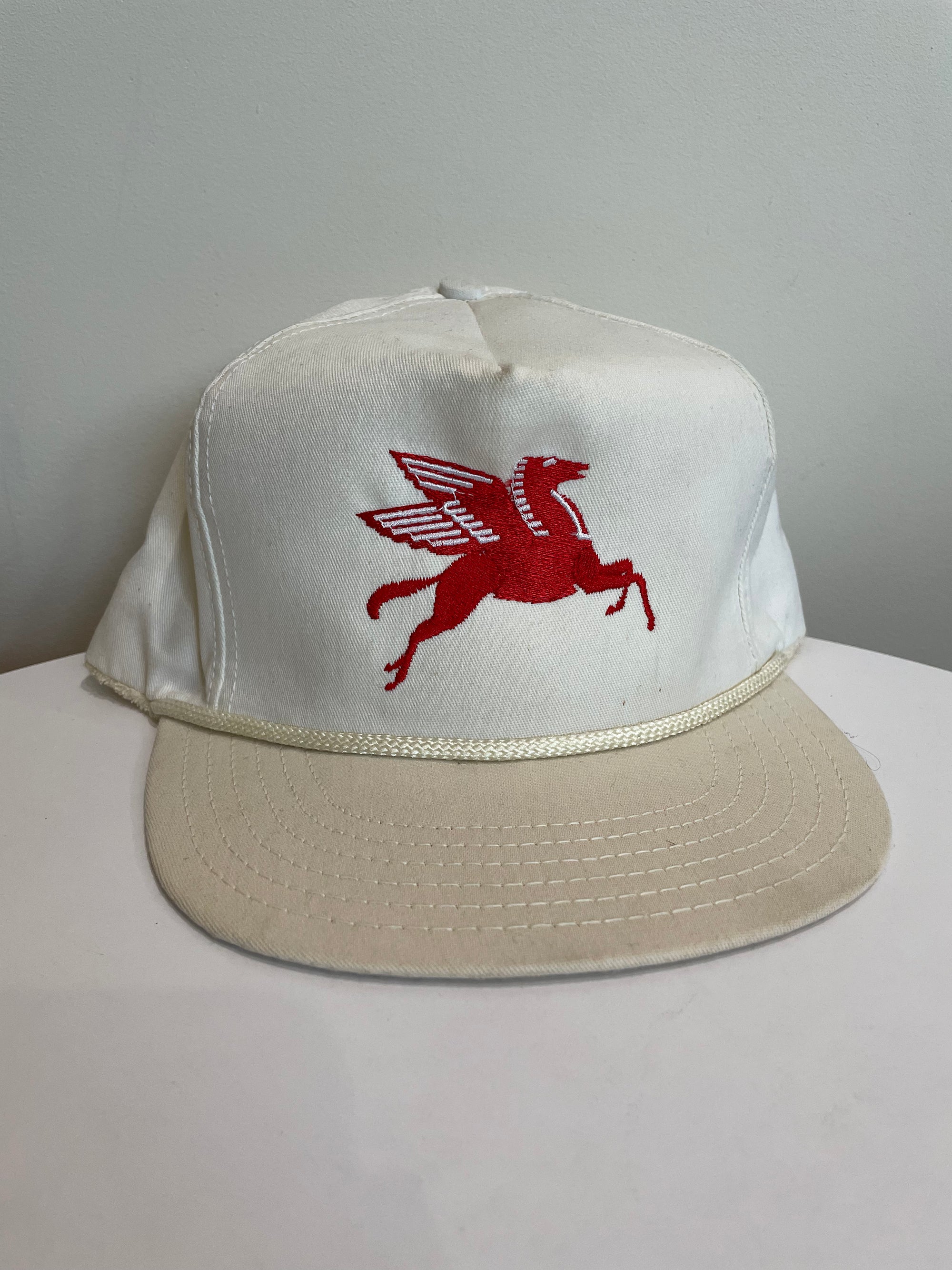 1980s “Mobil Pegasus” Embroidered Trucker Hat