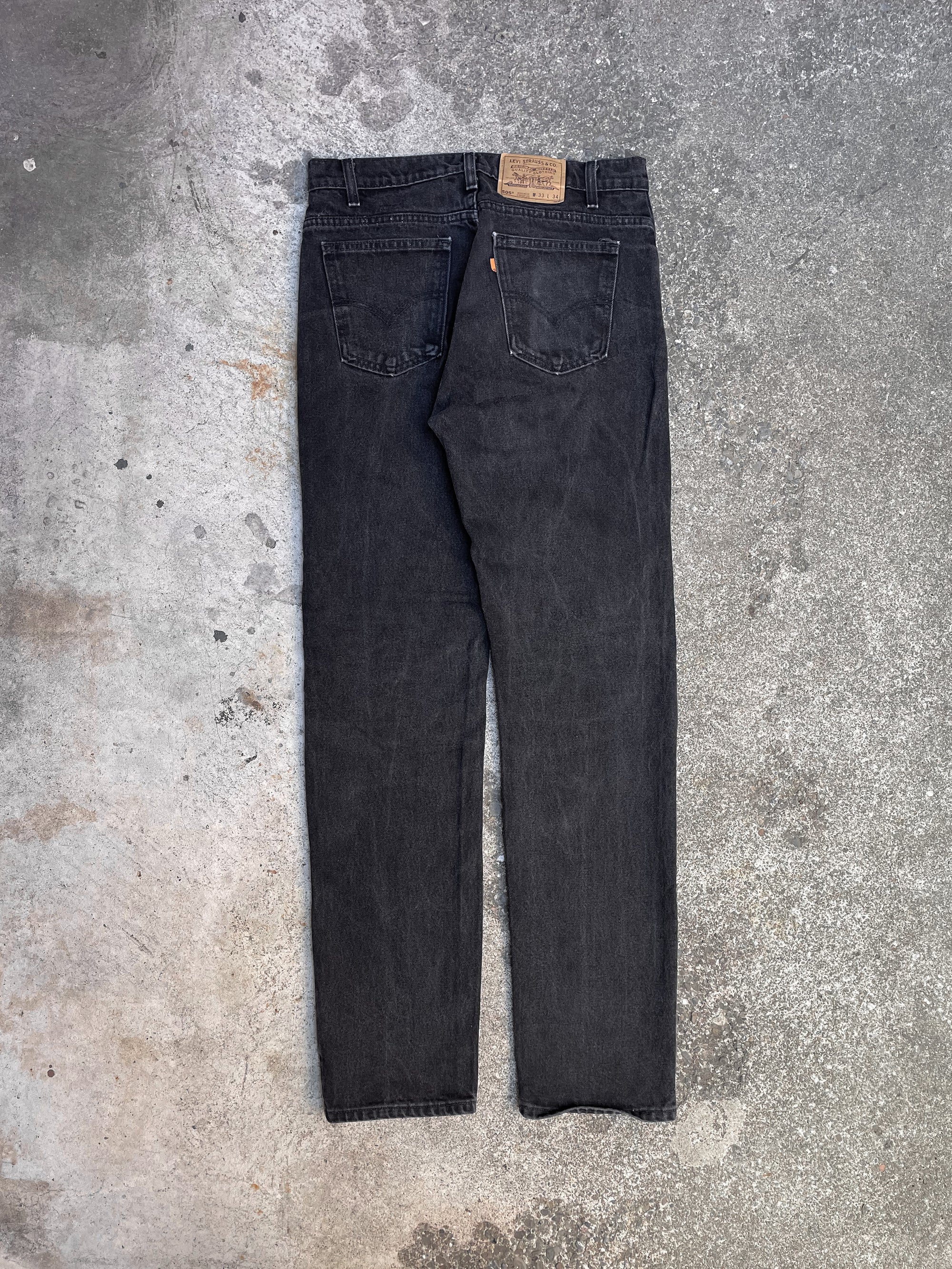 1990s Orange Tab Levi’s Repaired Faded Black 505 (32X33)