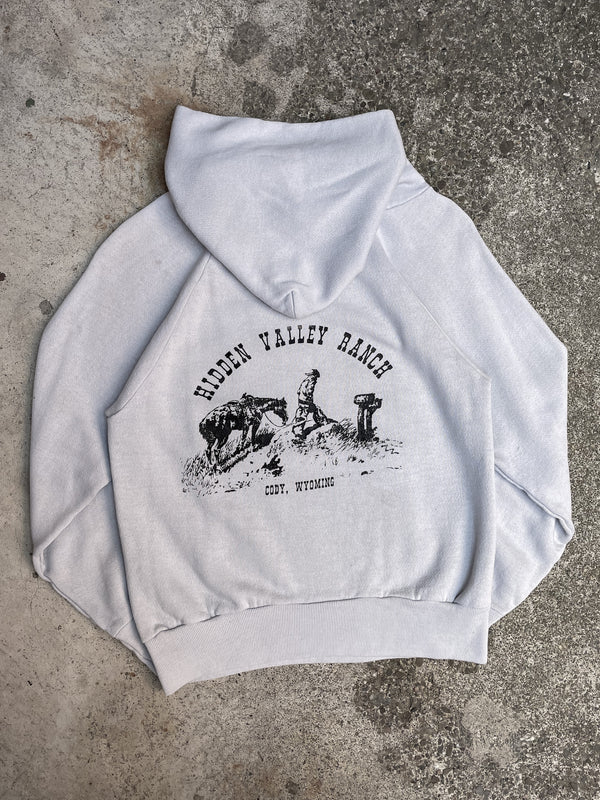 1980s “Hidden Valley Ranch” Grey Raglan Hoodie