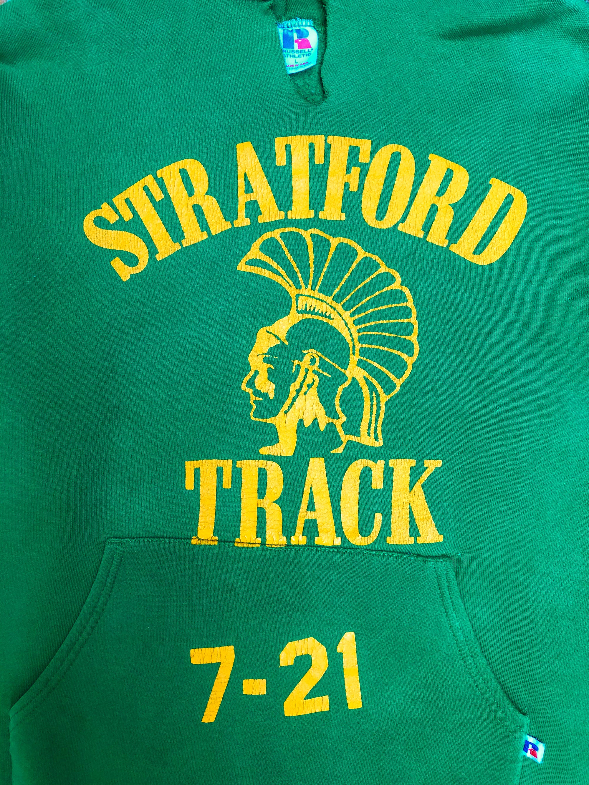 1980s Russell Kelly Green “Stratford Track” Hoodie