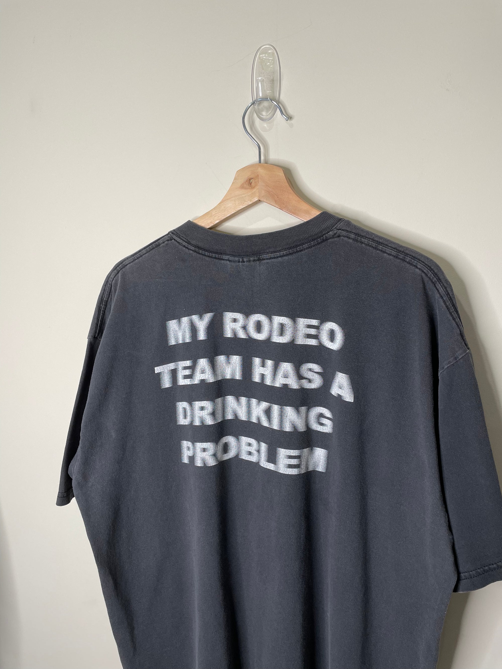 Vintage 90s/00s “My Rodeo Team Has A Drinking Problem” Faded Tee (XL)