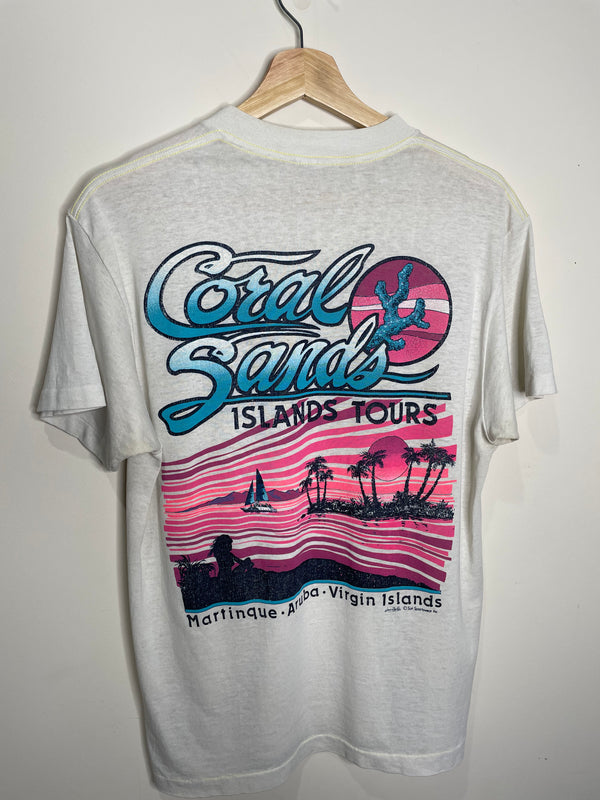 1980s “Coral Sands” Single Stitched Pocket Tee (M)