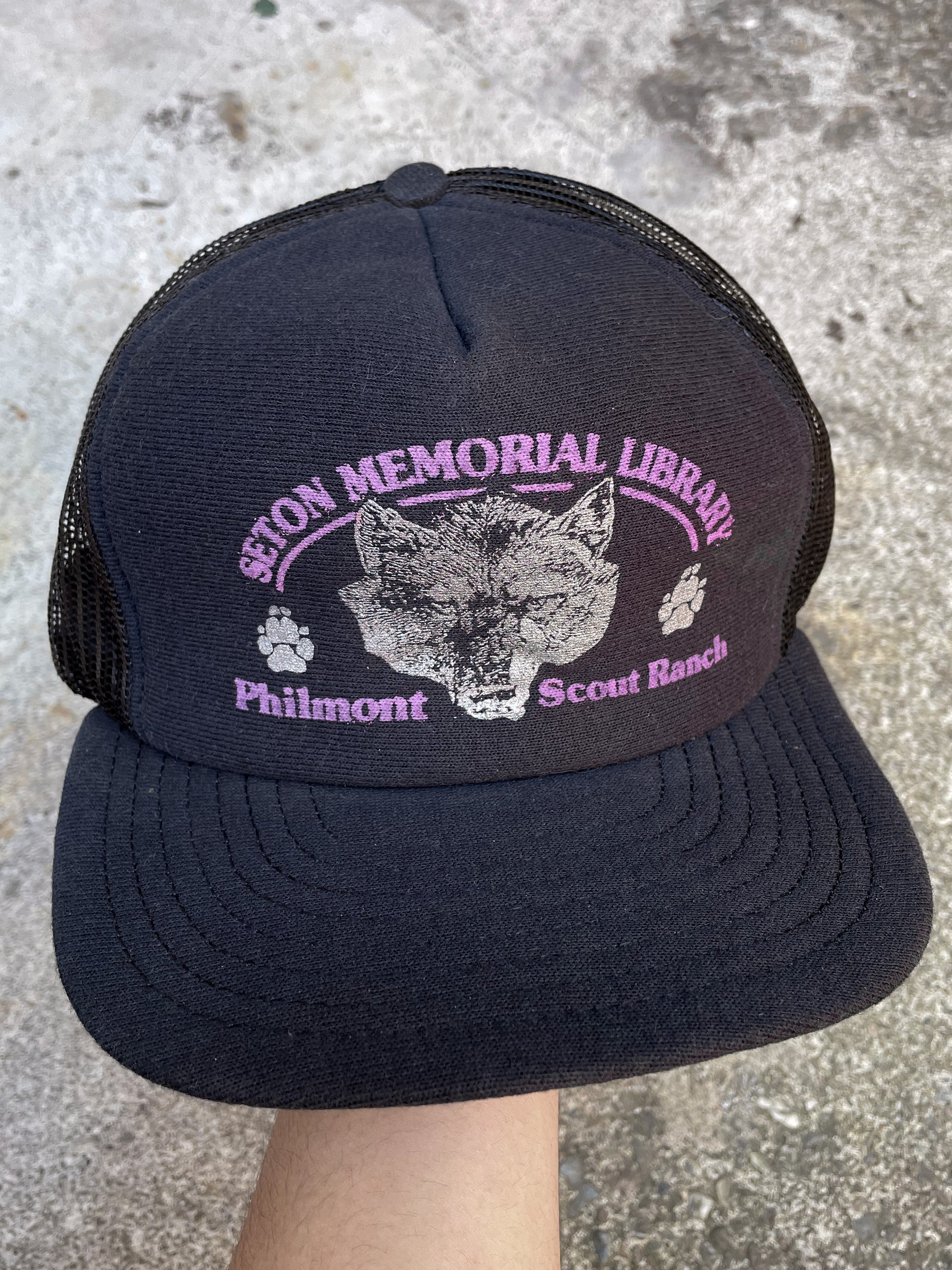 1980s “Seton Memorial Library” Screen Stars Trucker Hat