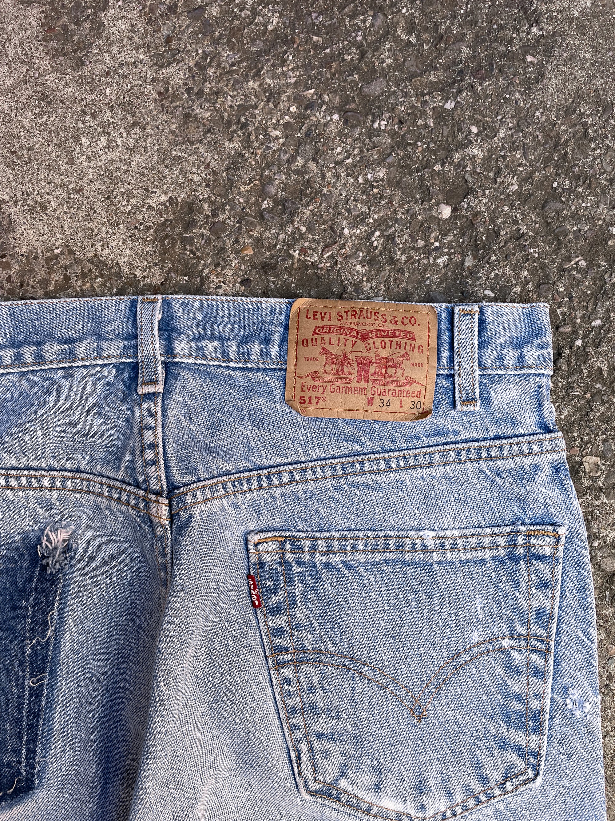 Vintage Levi’s Faded Blue 517 Removed Pocket (32X29)