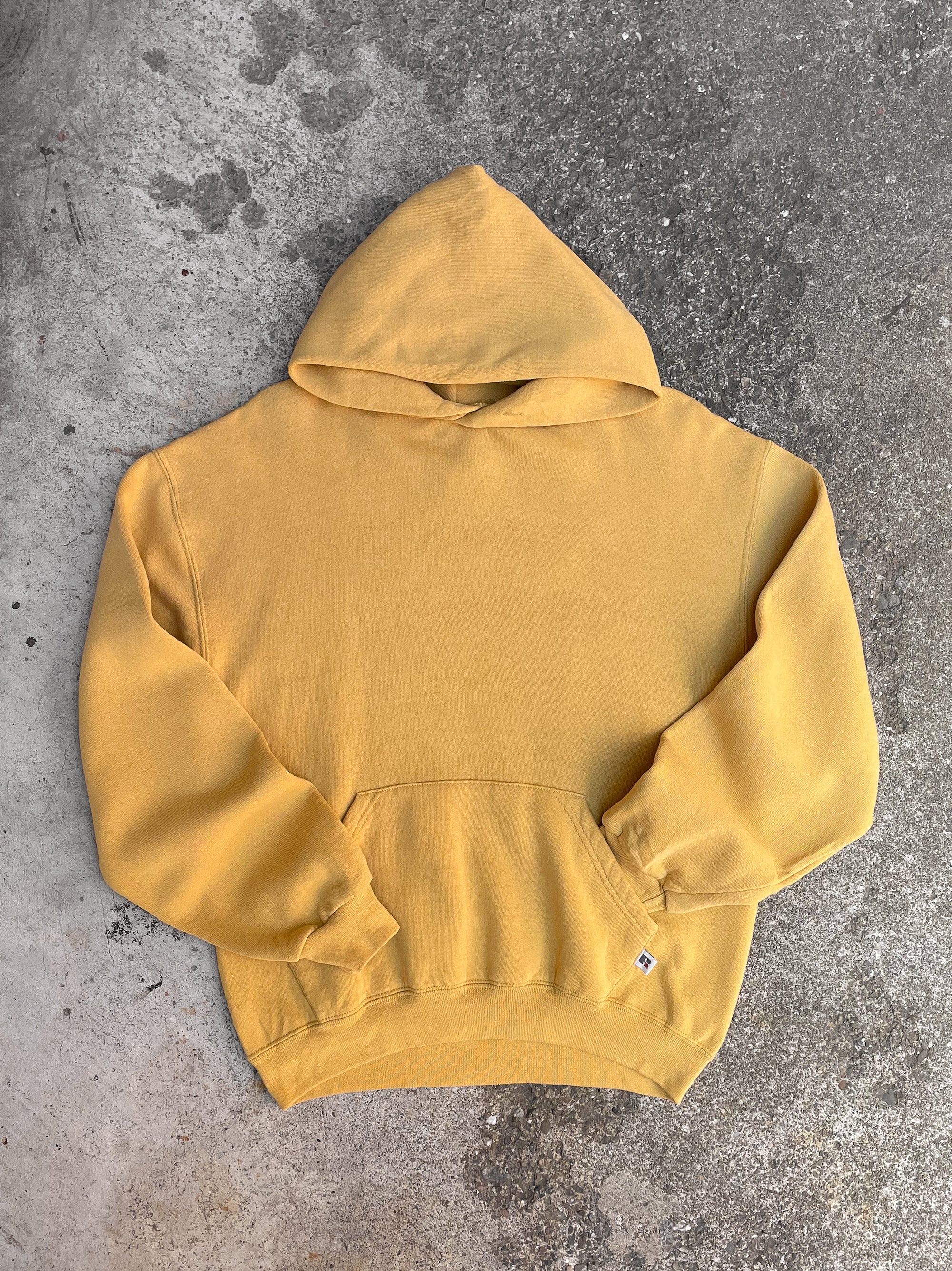 Vintage Russell Faded Yellow Blank Hoodie