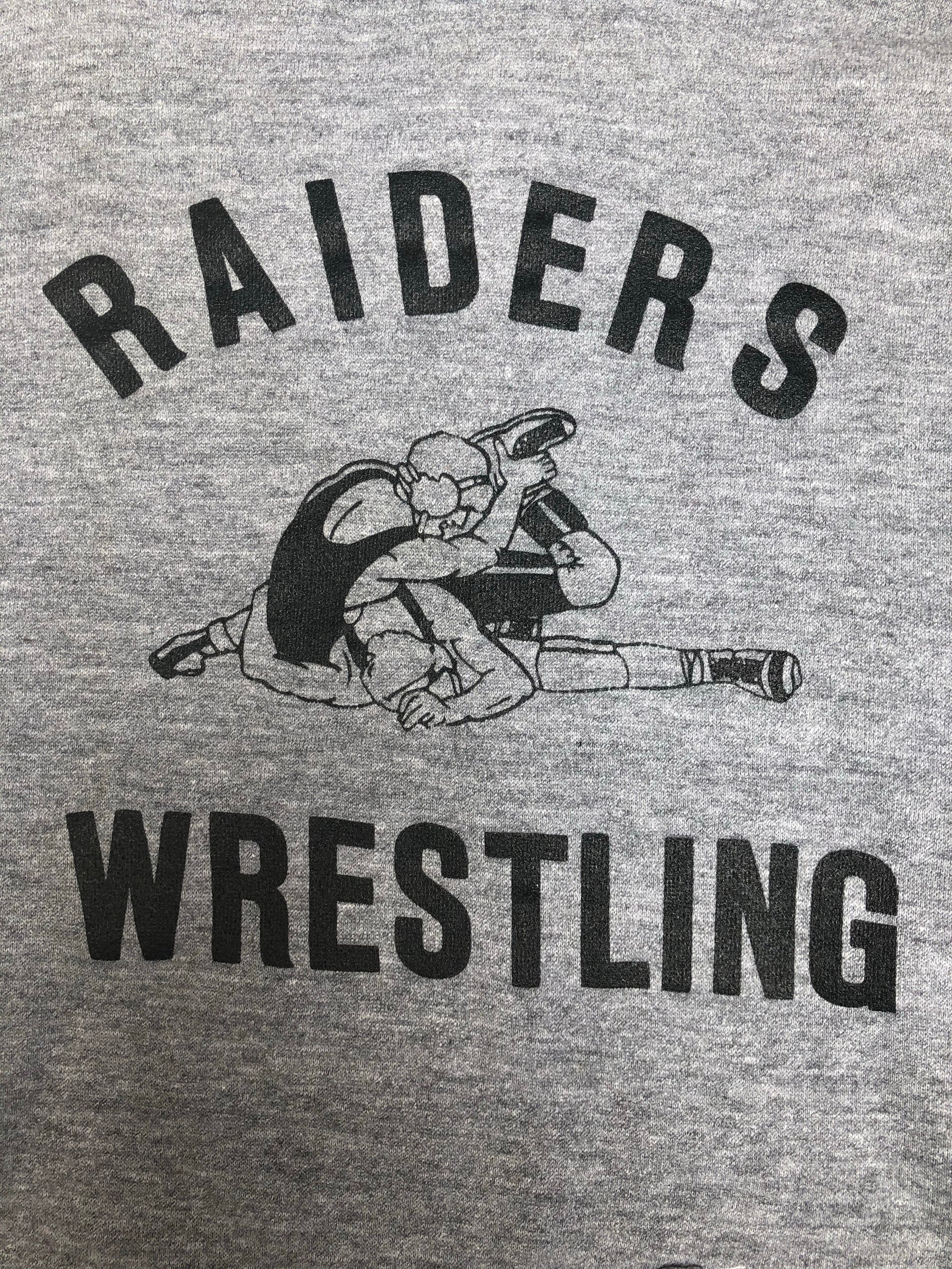 1970s Russell Heather Grey “Raiders Wrestling” Hoodie