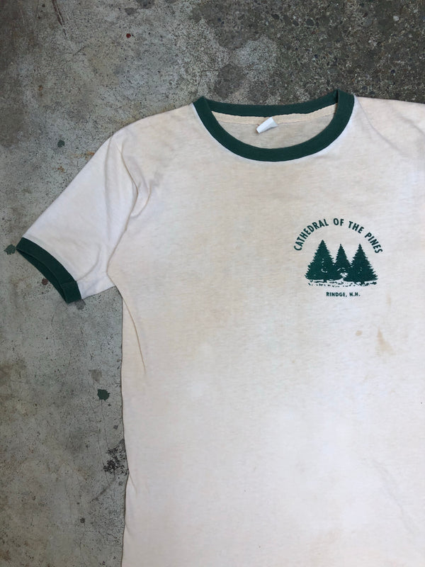 1970s Single Stitched “Cathedral of the Pines” Ringer Tee