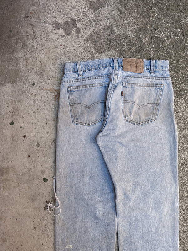 1980s Orange Tab Levi’s Distressed Faded Blue 506 (30X32)