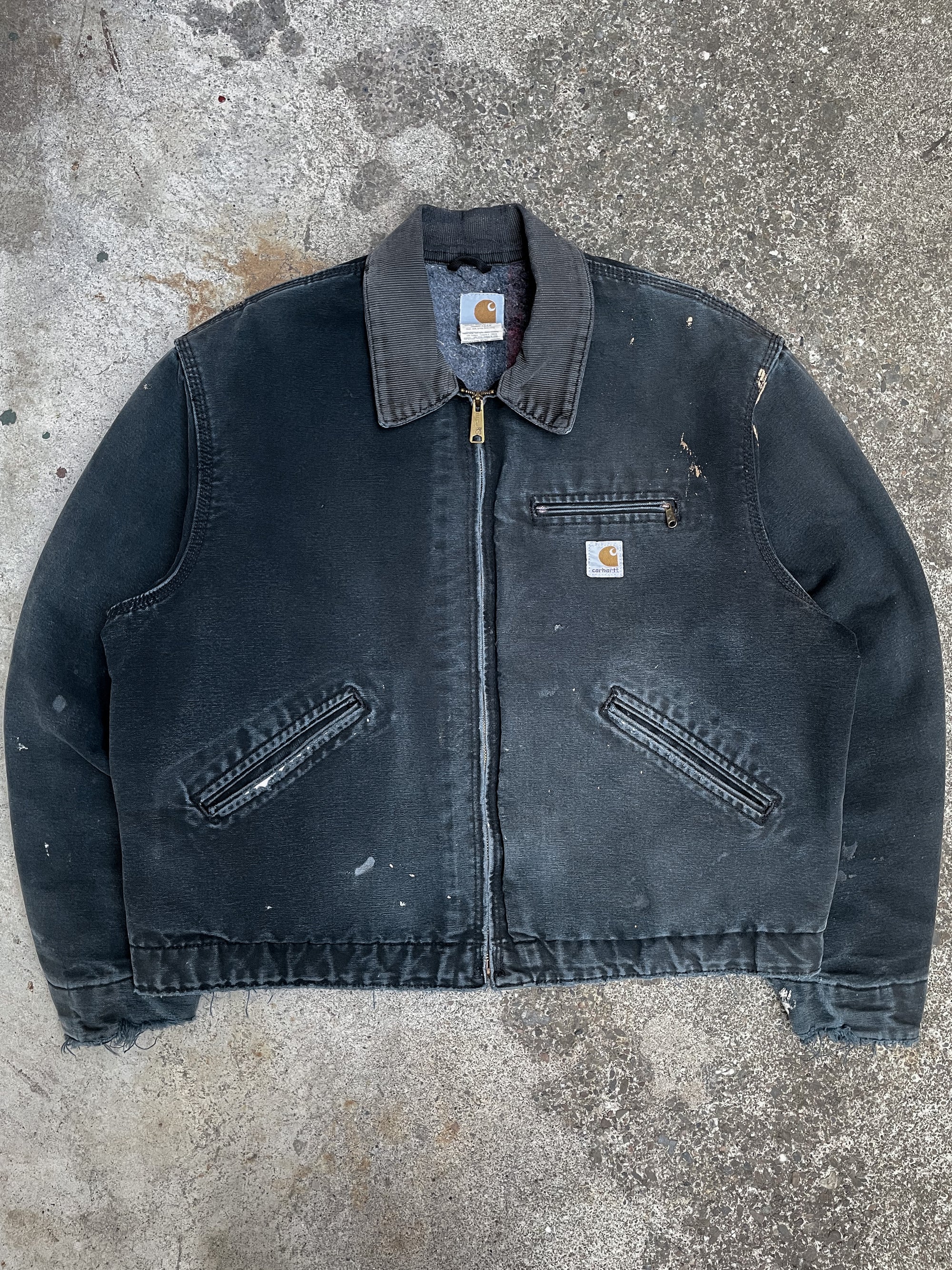 Vintage Carhartt Faded Black Lined Work Jacket (L/XL)