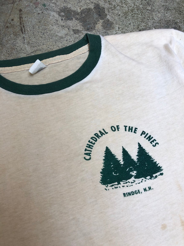 1970s Single Stitched “Cathedral of the Pines” Ringer Tee