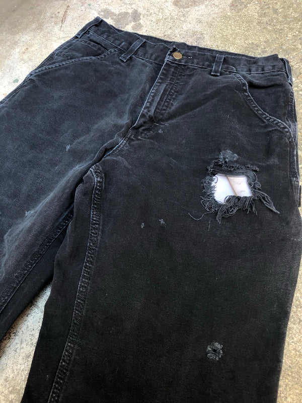Carhartt B11 Black Single Knee Work Pants (30X32)