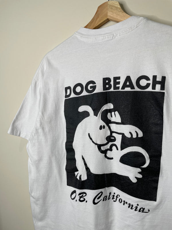 1990s “Dog Beach” Single Stitched Tee (L)