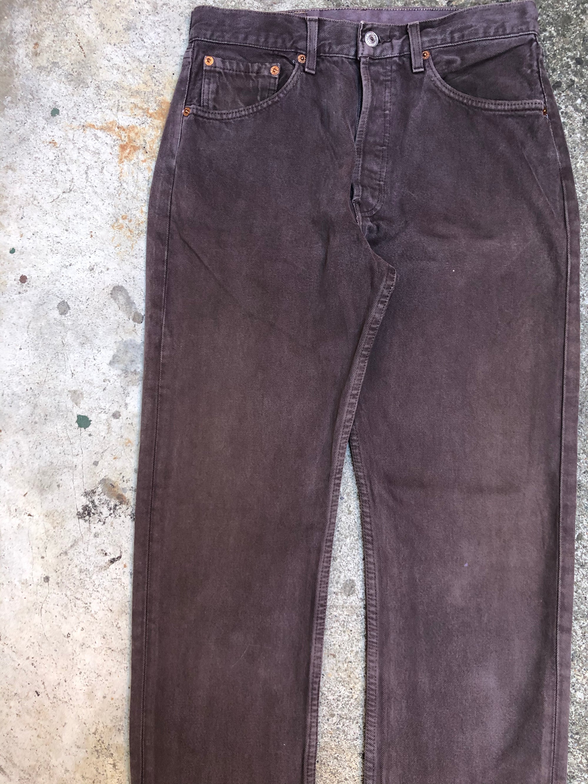 1990s Levis Faded Chocolate Brown 501 (29X30)