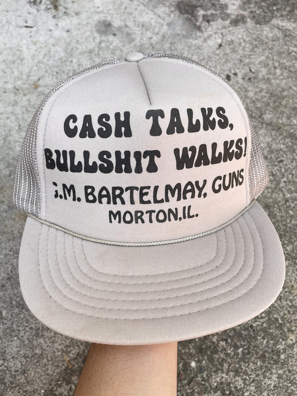 1990s “Cash Talks, Bullshit Walks!” Trucker Hat