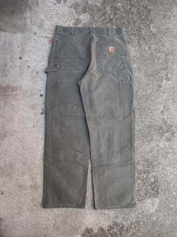 Carhartt B136 Moss Green Double Front Knee Work Pants (31X28)