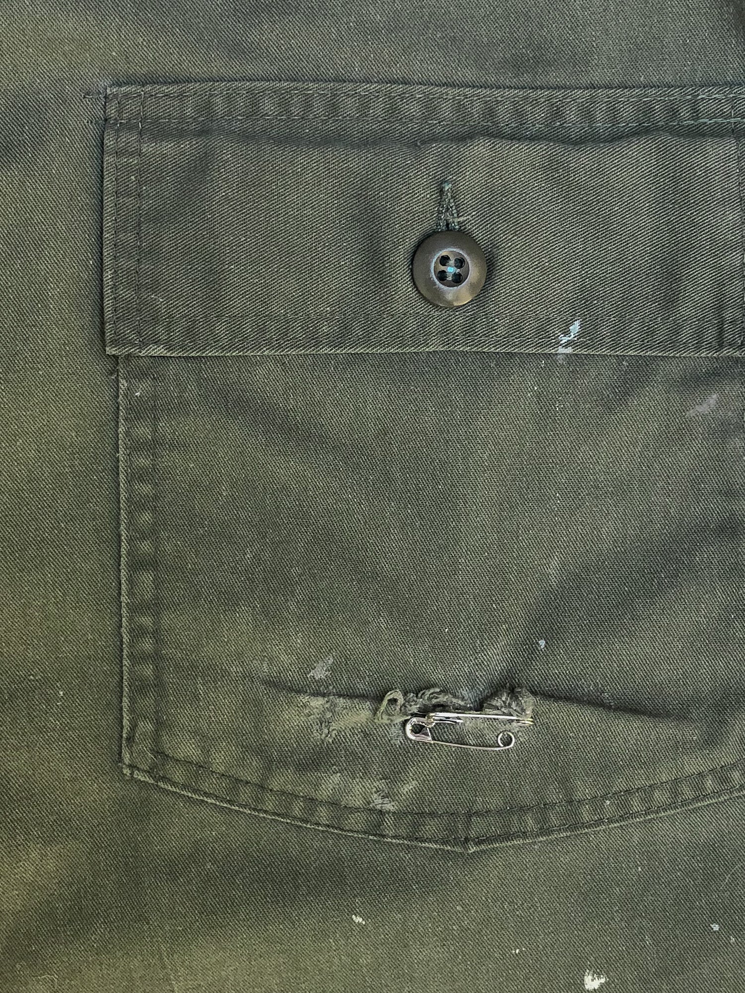 1980s Painted Faded OG-507 Military Pants (33X29)