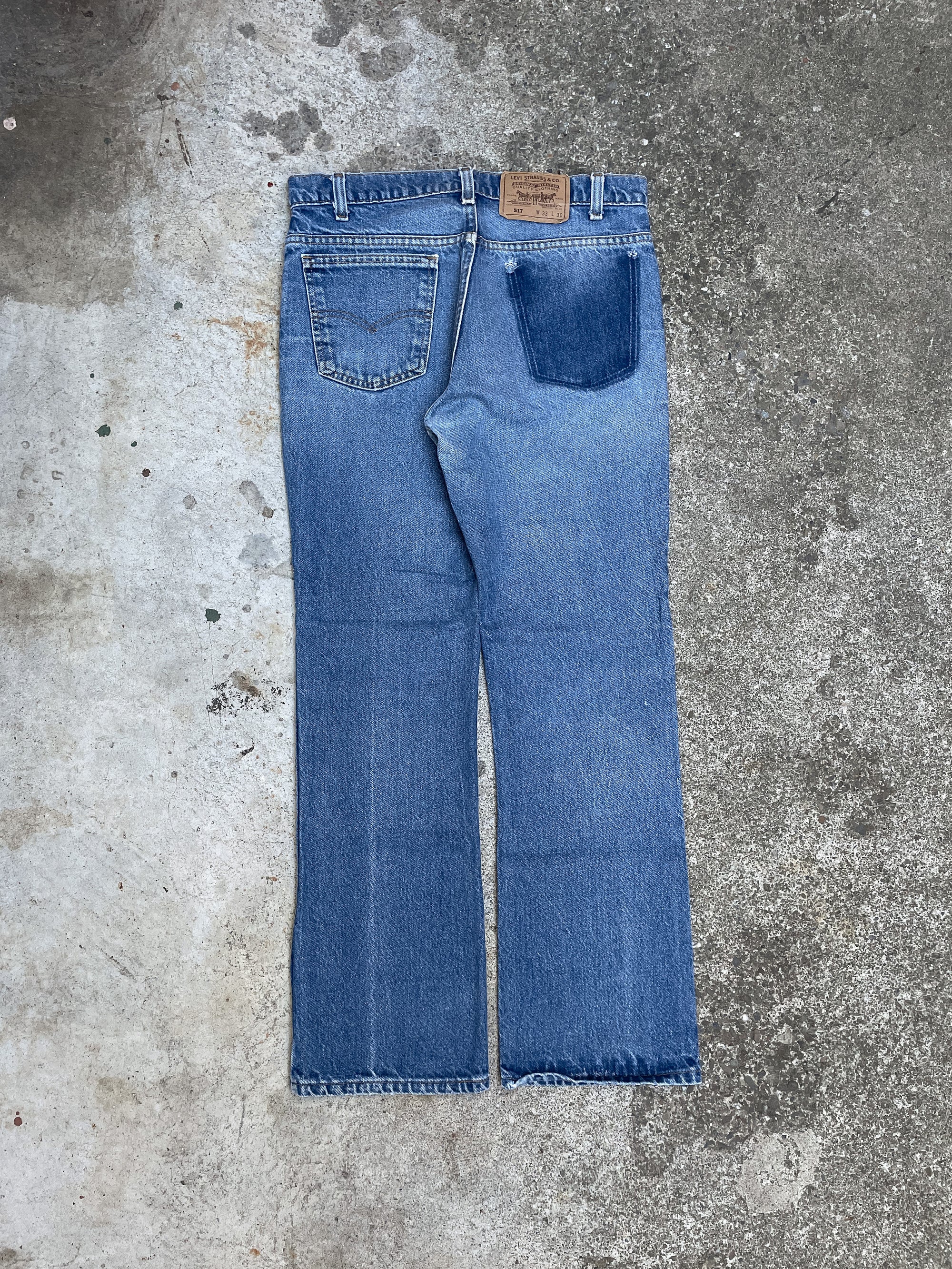 1990s Levi’s Faded Blue 517 Removed Pocket (32X28)