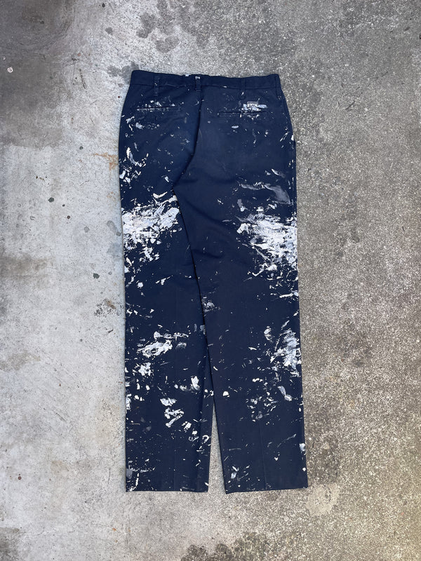 Painted Navy Work Pants (33X34)