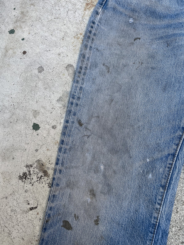 1970s Levis Worn In Faded Blue 501 Selvedge (29X28)