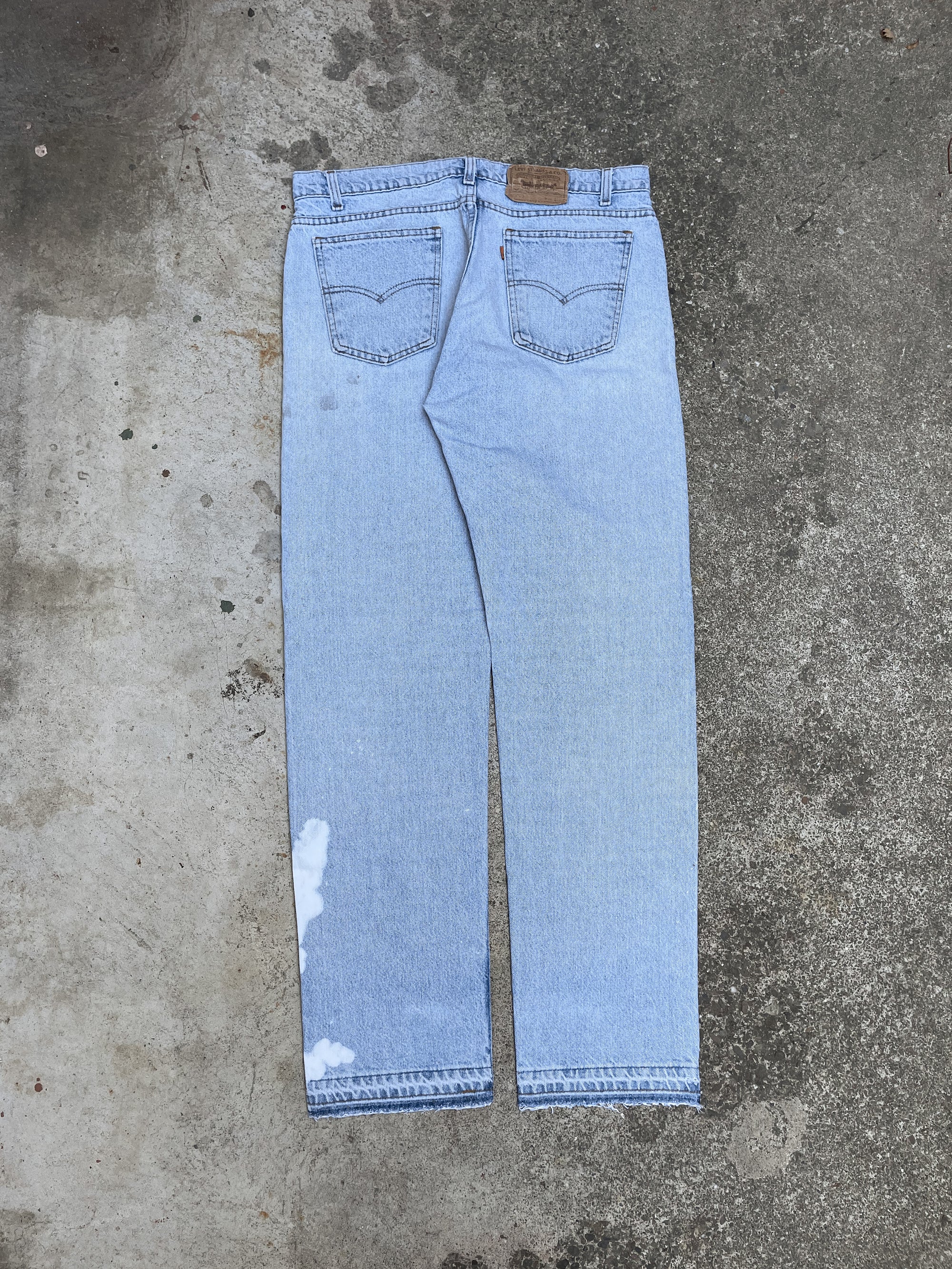 1980s Orange Tab Levi’s Faded Blue 505 Released Hem (34X31)