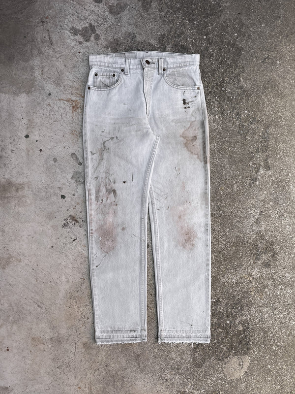 1980s Levi’s Dirty Faded Grey 505 Released Hem (29X29)