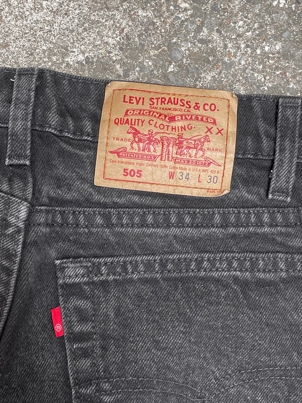 1990s Levi’s Black 505 Released Hem (33X31)