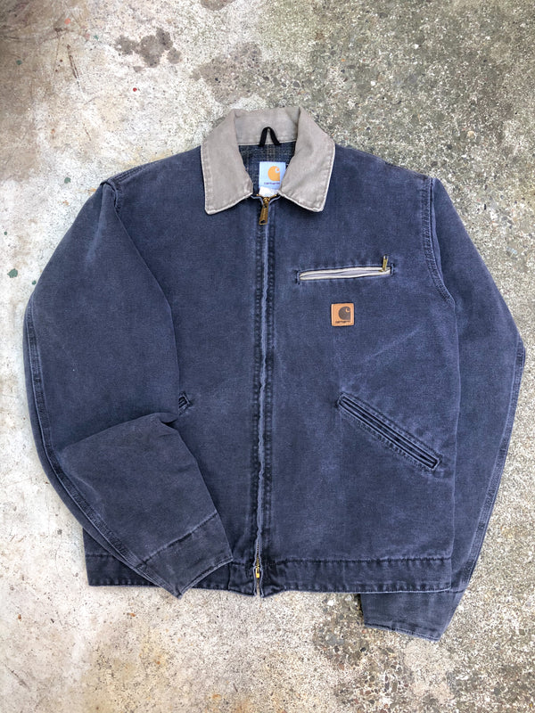 1990s Carhartt Petrol Blue Lined Work Jacket (M)