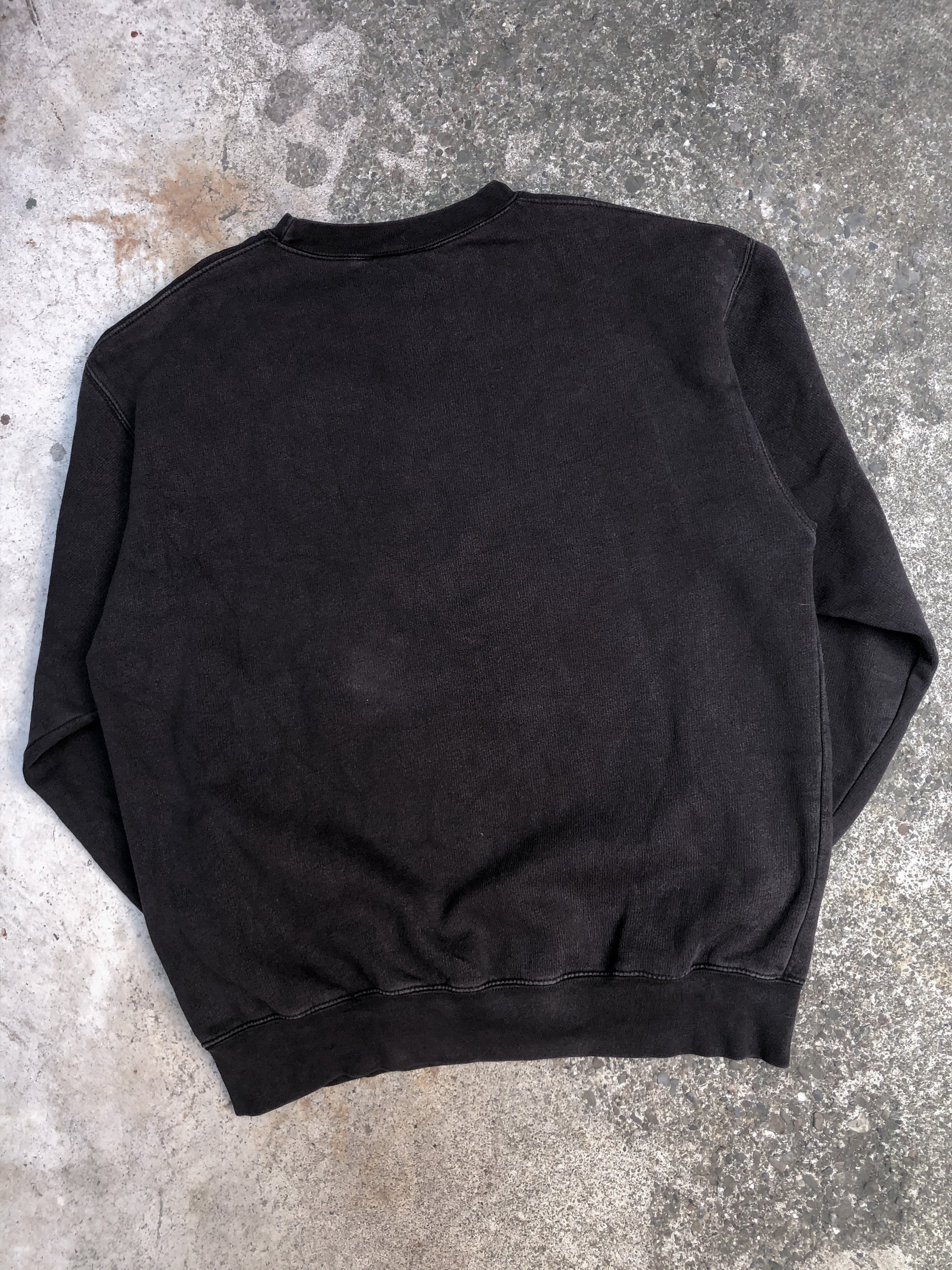 1990s Faded Black Blank Sweatshirt