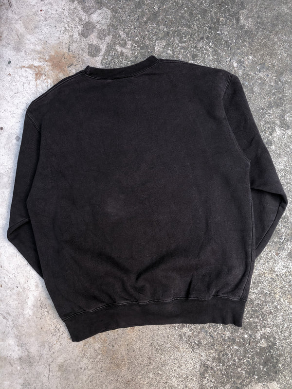 1990s Faded Black Blank Sweatshirt