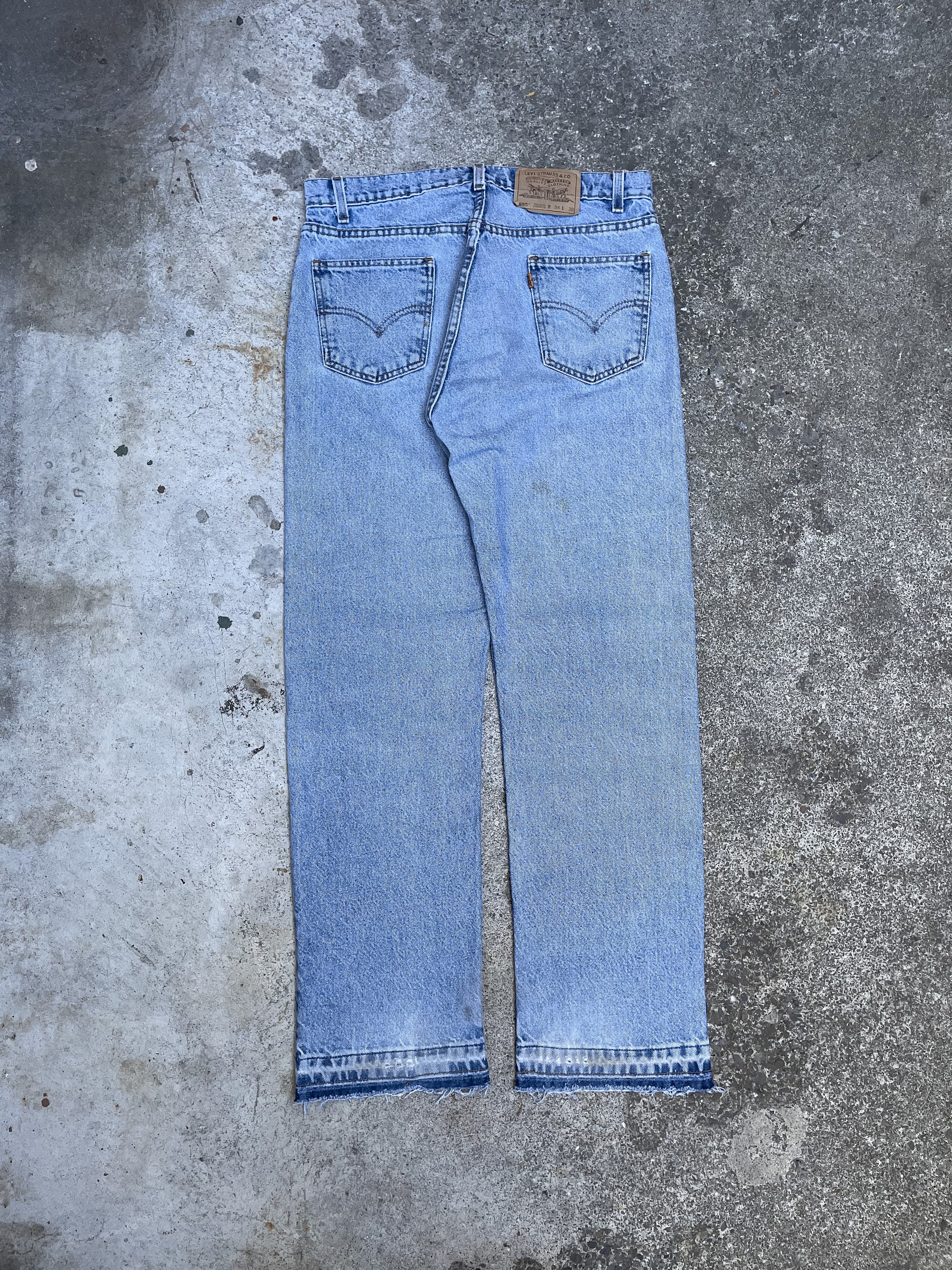 1990s Orange Tab Levi’s Faded Blue 505 Released Hem (33X30)